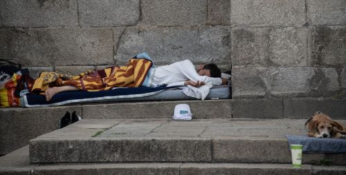 SLEEPING ROUGH AT THE CATHEDRAL by Shirley Davis