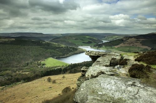 LADYBOWER FROM BAMFORD EDGE by Michael Hardwick