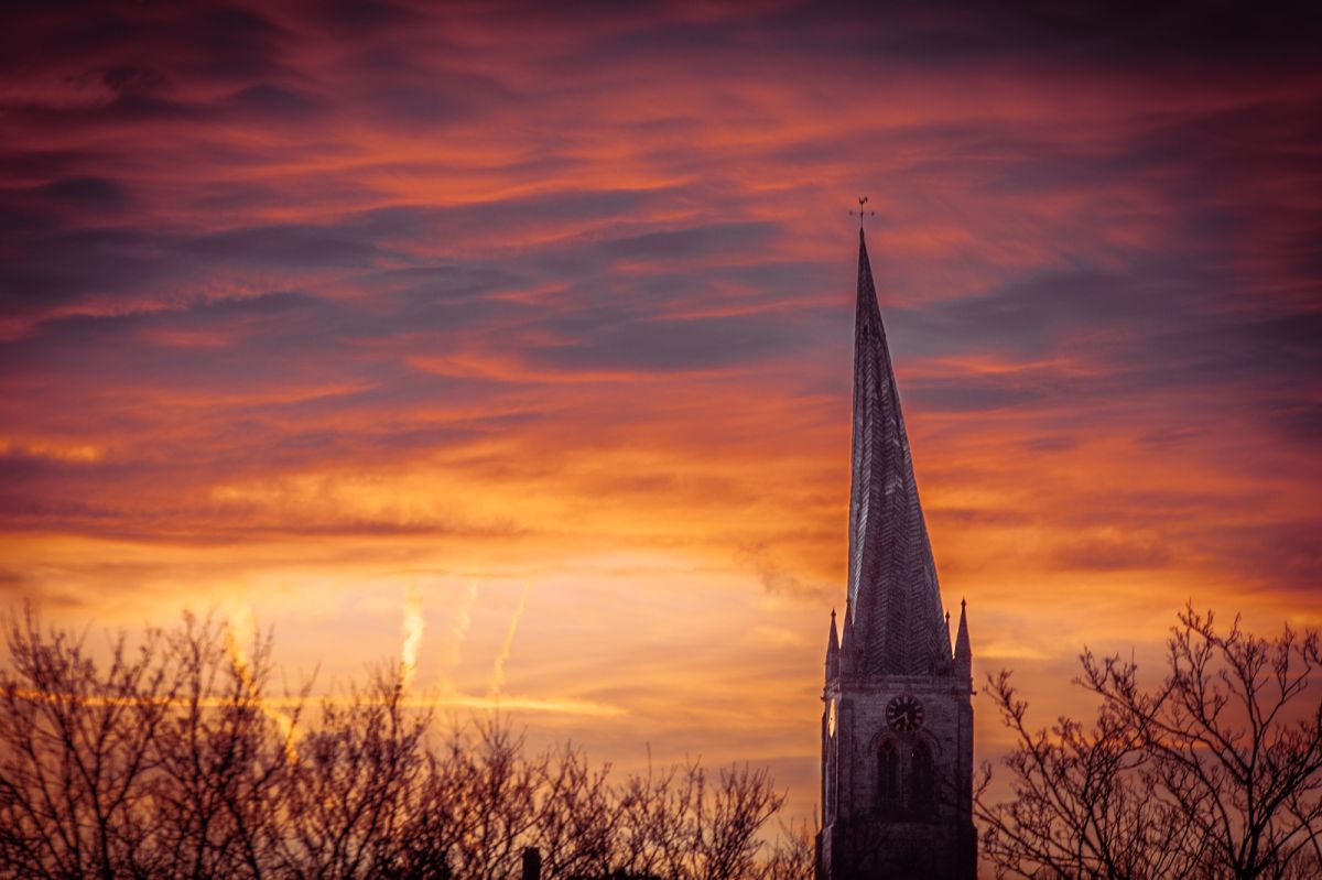SUNSET OVER THE SPIRE By Simon Wilkinson