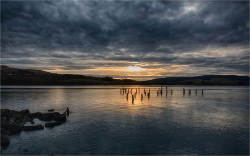 Salen old pier by Mike Cantrell