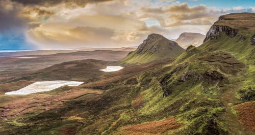 EARLY SUN OVER THE QUIRAING by John Rutherford